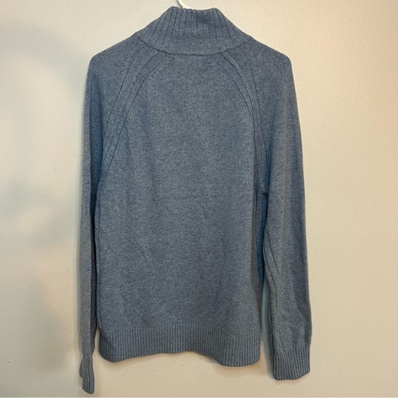 Banana Republic Mens Mock Neck Button Wool Blend Pullover Sweater Blue Sz M - Picture 13 of 13